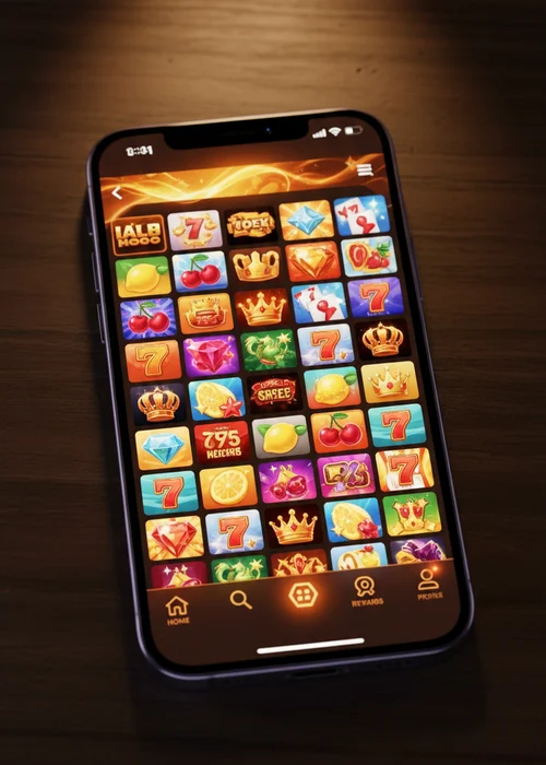 Screenshot of Doggy Casino's mobile PWA interface showcasing slots, live casino options, and a welcome bonus banner for players.
